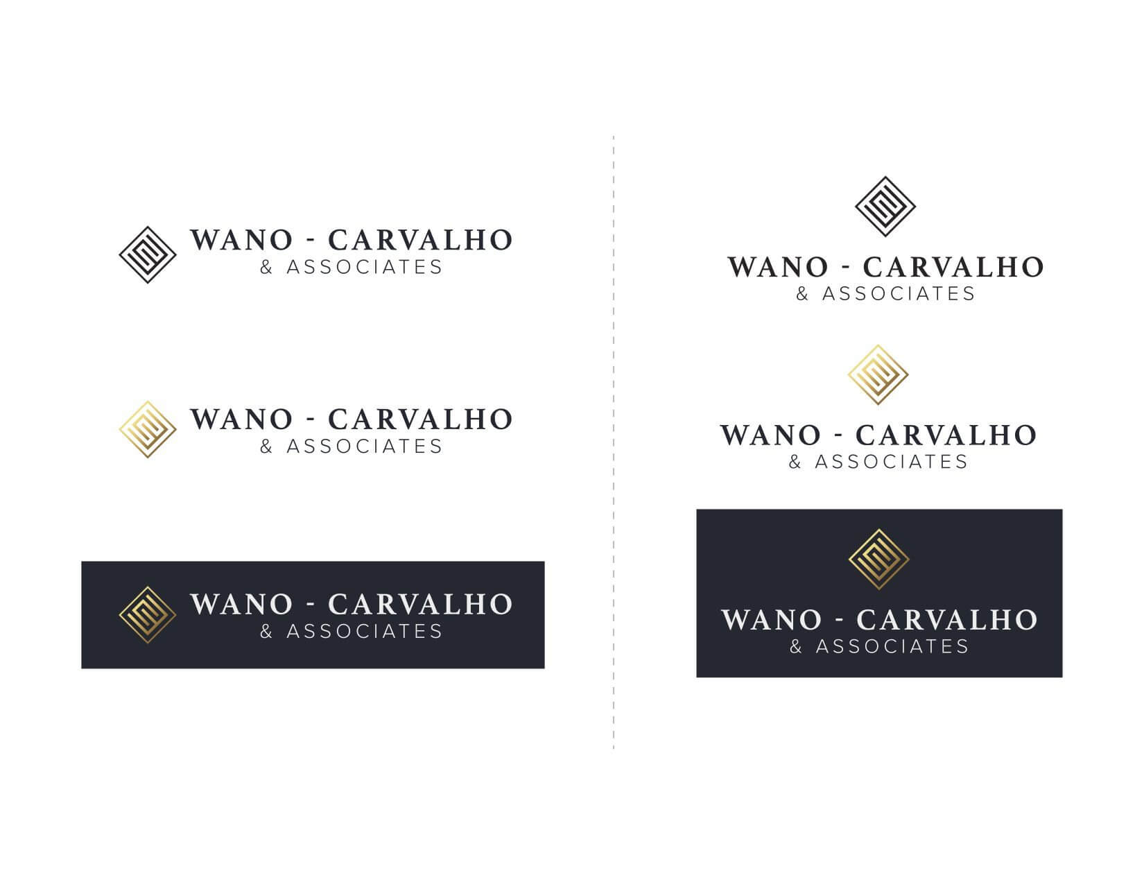 Chepri created branding for Wano, Carvalho & Associates new website