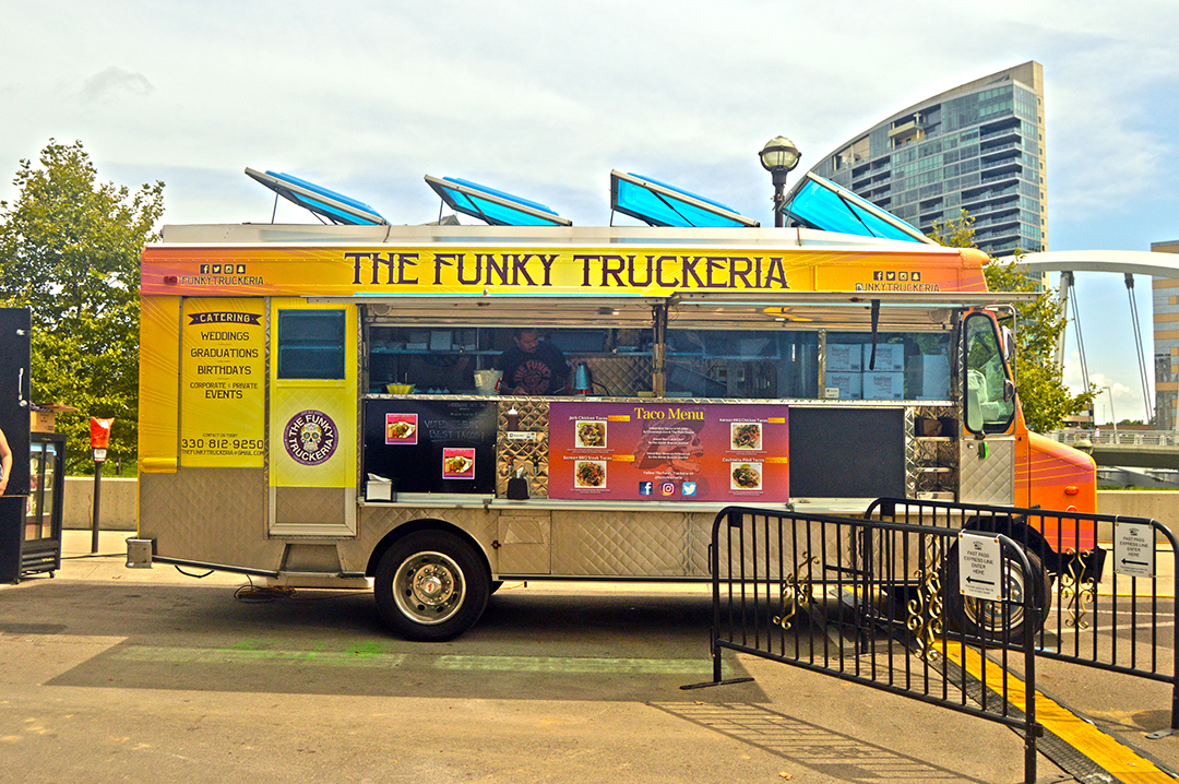 The Funky Truckeria in front of Miranova, Columbus Food Truck Festival
